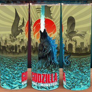 Godzilla King of All Monsters Japanese Stylized Cup Mug Tumbler